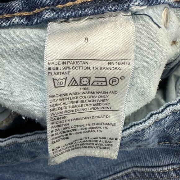 Old Navy OG Straight High Rise Women's size 8 Medium Blue Denim Jeans - Picture 4 of 5